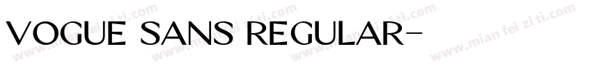Vogue Sans Regular字体转换